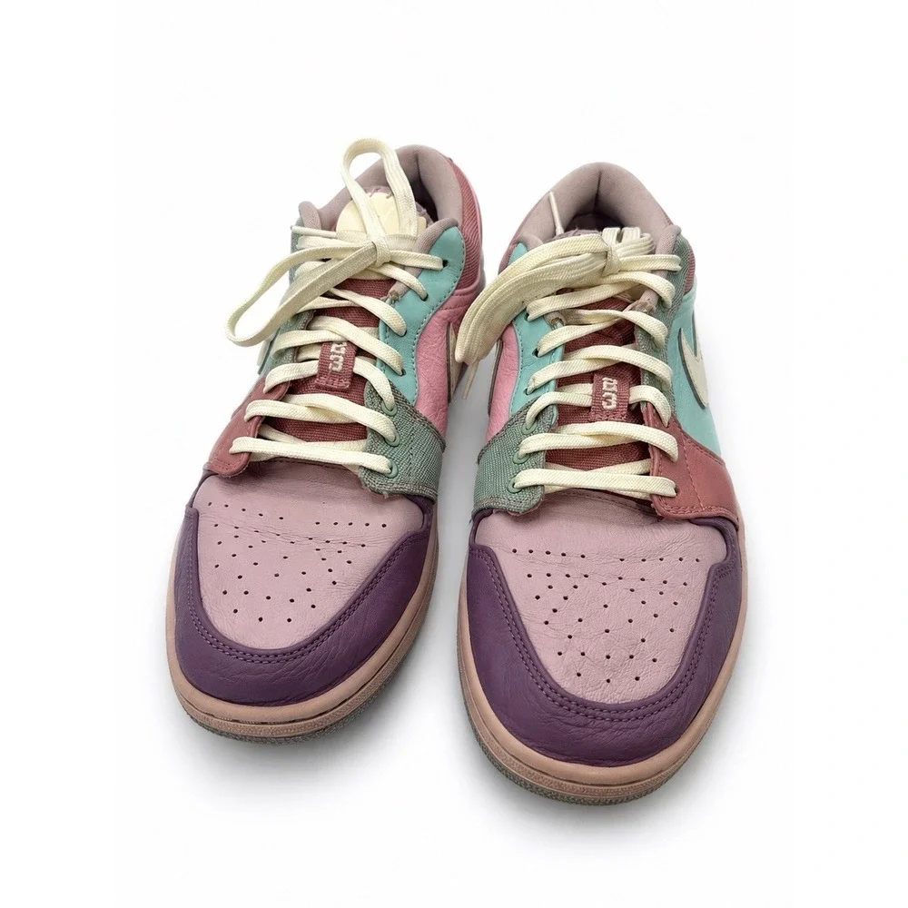 Jordan 1 Low SE Easter Pastel DJ5196-615 Mens Size 12 Multicolor Missing Insoles